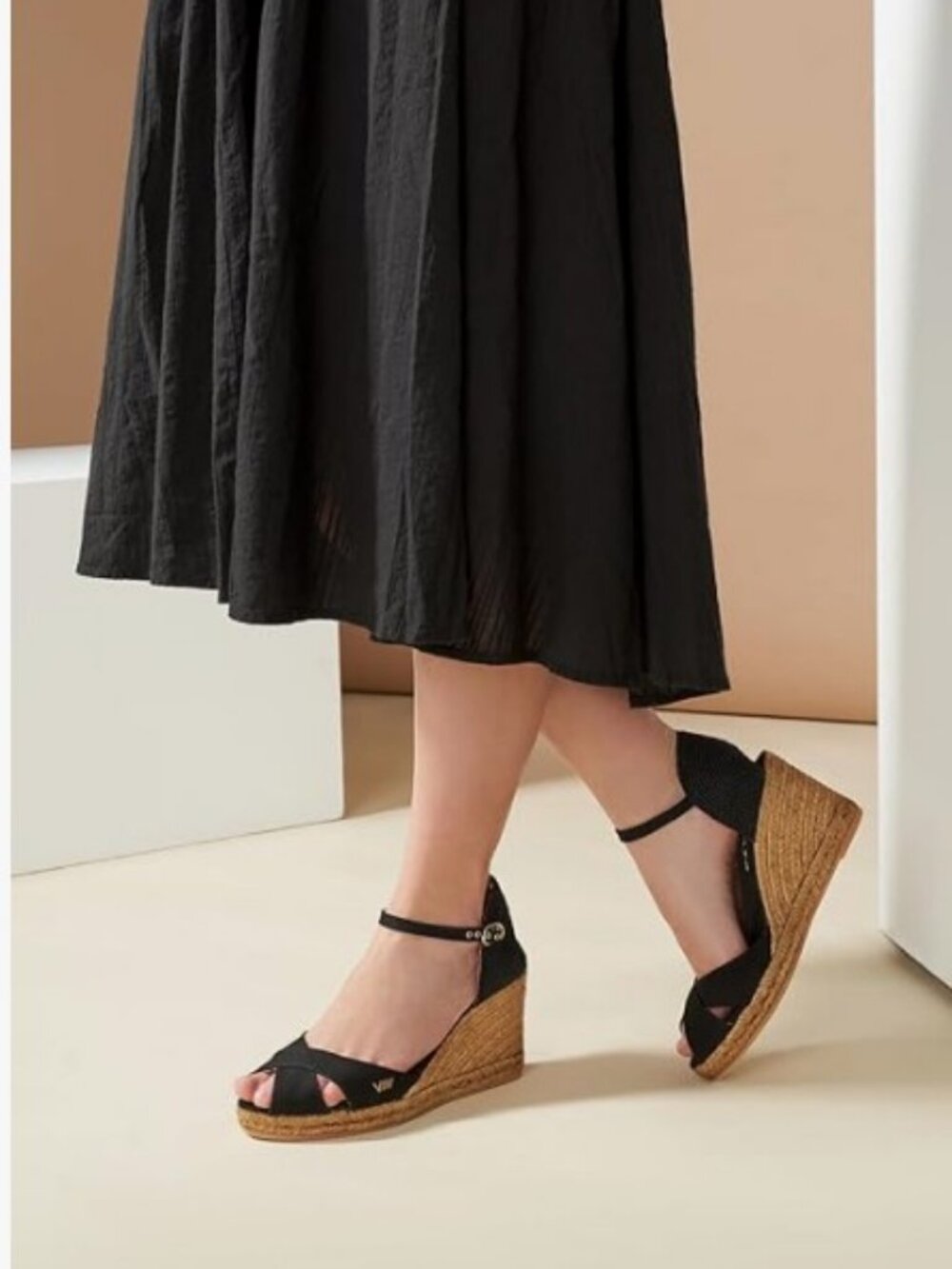 VISCATA Aiguablava Canvas Espadrille Sandal Wedges